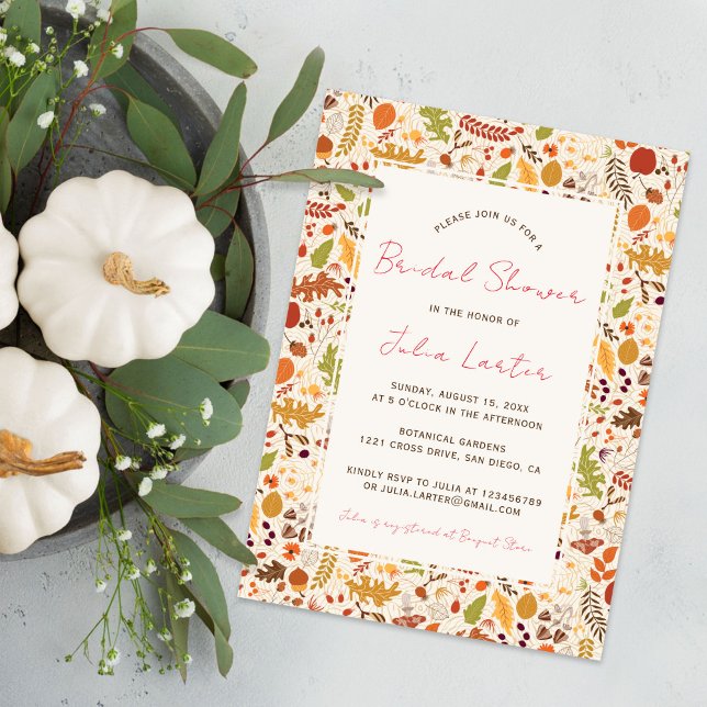 Invitación Ducha de Novia Bohemiana Seca Rústica Otoño (Subido por el creador)