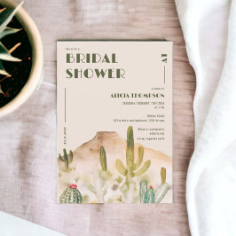Invitación Ducha de novia Boho Desert Cactus Arizona