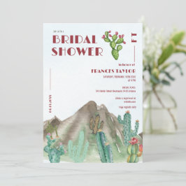 Invitación Ducha de novia Boho Desert Cactus Arizona
