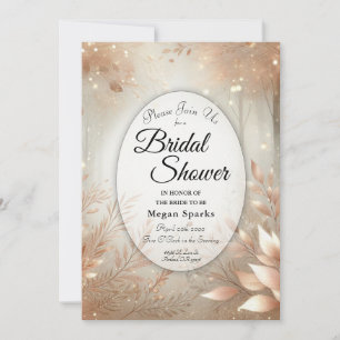 Invitación Ducha de Novia Bosque Encantado de Palo de Rosa Do