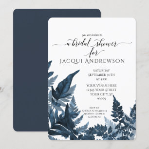 Invitación Ducha de novia botánica del bosque de Foliage Fern