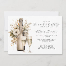 Invitación Ducha de novia Brunch & Bubbly