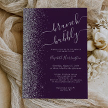 Ducha de novia Brunch & Bubbly Purple Silver