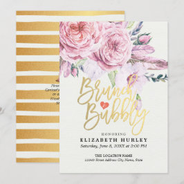 Invitación Ducha de novia brunch y bubbly