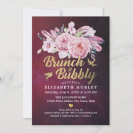 Invitación Ducha de novia brunch y bubbly