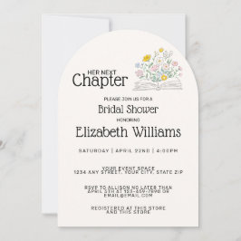 Invitación Ducha de Novia Caprichosa Floral Su Próximo Capítu