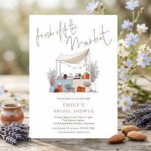 Invitación Ducha de Novia Caprichosa Fresca del Mercado