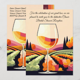 Invitación Ducha de novia Champagne Classic Elegance