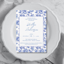 Ducha de Novia Chinoiserie Azul y Blanco