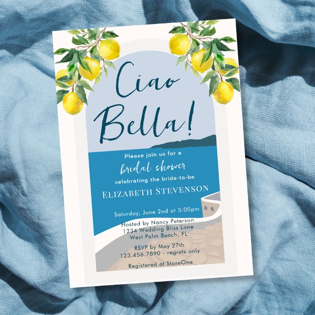 Invitación Ducha de novia Ciao Bella en la Costa Mediterránea (Subido por el creador)