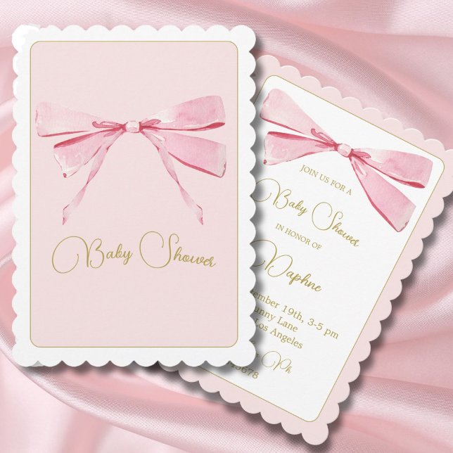 Invitación Ducha de novia color de agua rosa dulce (Subido por el creador)