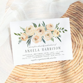 Invitación Ducha de novia color rosa y sabio de Rubor por cor