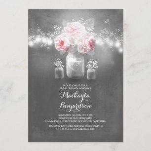 Invitación ducha de novia con cañón de albañil