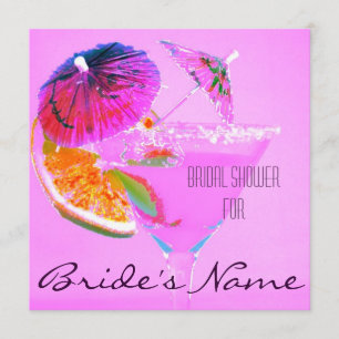 Invitación Ducha de novia con cóctel