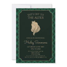 Ducha de Novia con Estilo Derby de Cuadros Verdes