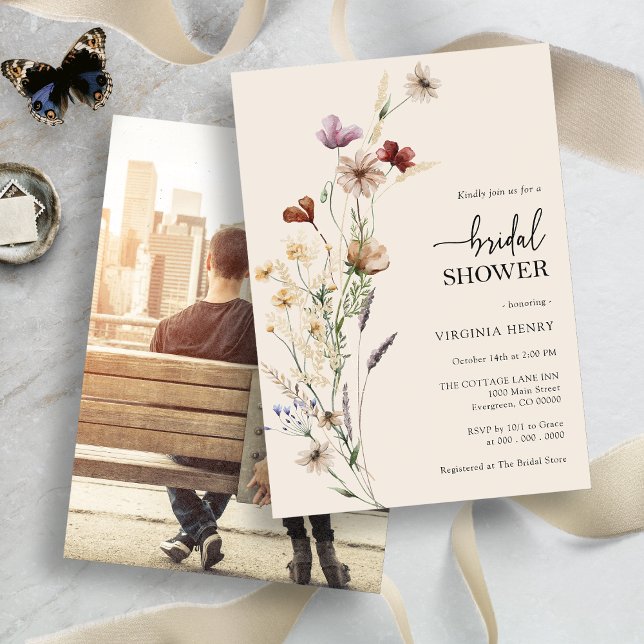 Invitación Ducha de Novia con Foto Floral (Subido por el creador)