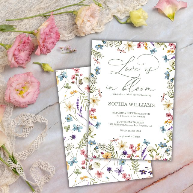 Invitación Ducha de Novia con Jardín de Flores Silvestres Pas (Subido por el creador)