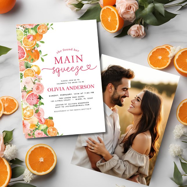 Invitación Ducha de novia con la foto principal del Citrus (Subido por el creador)