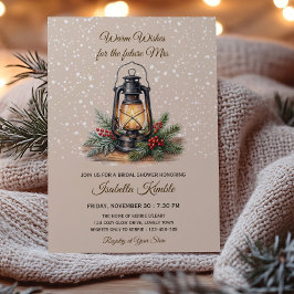 Invitación Ducha de novia con lámpara acogedora de buenos des