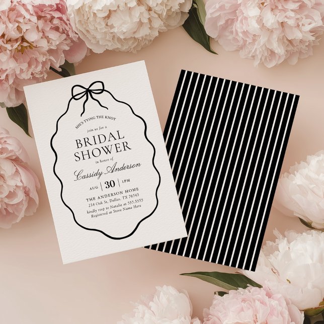 Invitación Ducha de Novia con Lazo Negro (Subido por el creador)