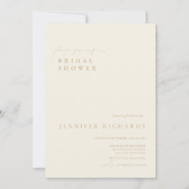 Invitación Ducha de Novia con Letra Sencilla