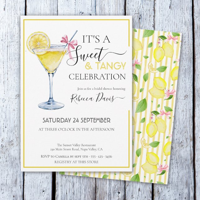 Invitación Ducha de novia con limón de Coquette Sweet & Tangy (Subido por el creador)