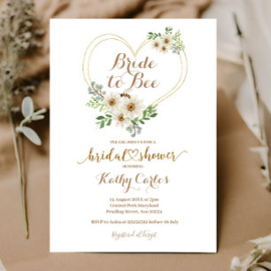 Invitación Ducha de novia con marea geométrica del corazón de