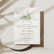 Ducha de Novia con Monograma de Verdor Toile Franc