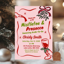 Ducha de Novia con Muérdago de Navidad y Prosecco