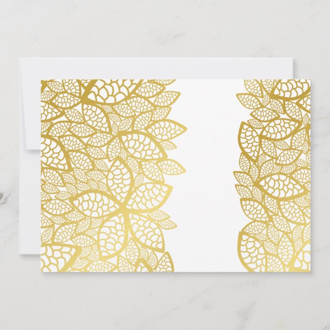 Invitación Ducha de novia con o sin oro de juego (Reverso)