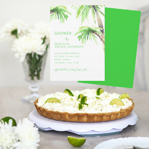 Invitación Ducha de Novia con Palma Verde Lima