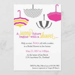Invitación Ducha de Novia con Paraguas