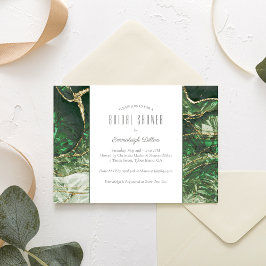 Invitación Ducha de Novia con Piedra Preciosa de Esmeralda Ve
