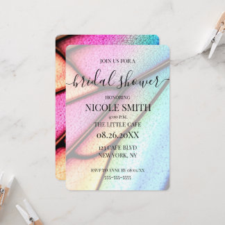 Invitación Ducha de Novia con Primer Plano de Ala de Mariposa