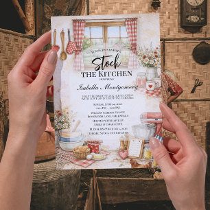 Invitación Ducha de novia con tema de cocina Stock the Kitche