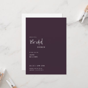 Invitación Ducha de Novia con Texto Simple sobre Vino