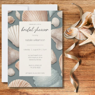 Invitación Ducha de Novia Conchas Marinas