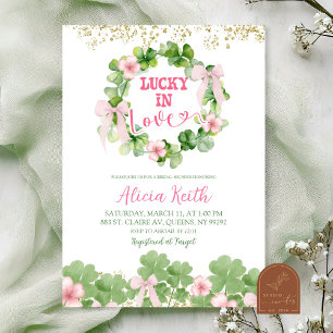 Invitación Ducha de Novia Coquette con Lazo Día de San Patric