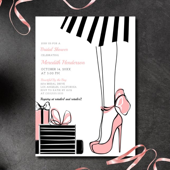 Invitación Ducha de novia Coquette Pink Bow (Subido por el creador)