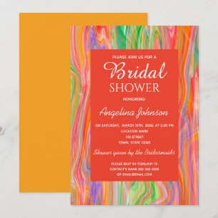 Invitación Ducha de Novia Coral
