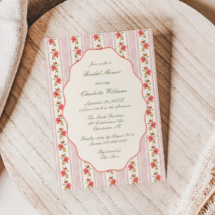 Invitación Ducha de Novia Cottage Coral Sage Blush