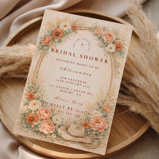 Invitación Ducha de novia Country Ranch Floral (Subido por el creador)