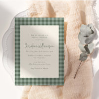 Ducha de Novia Cuadros Verde Salvia Boho