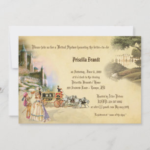 Invitación Ducha de novia, cuento de hadas de fantasía, román