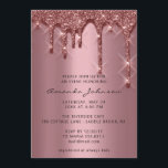 Invitación Ducha de novia Cumpleaños 16 Rosa de goles en 3D<br><div class="desc">Para una elegante invitación moderna a la moda Smile All Day! FlorenciaK diseño</div>