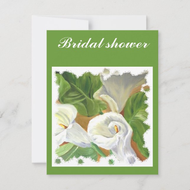 Invitación Ducha de novia de Arums (Anverso)