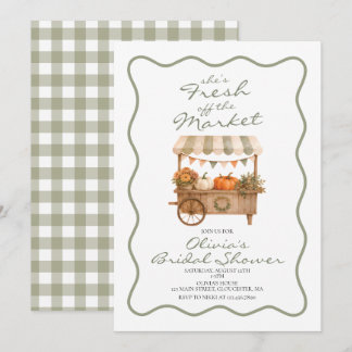 Invitación Ducha de novia de calabaza de otoño recién salida