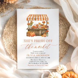 Invitación Ducha de Novia de Calabaza Fresca de la Feria de O