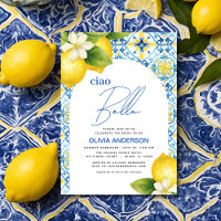 Ducha de novia de ciao bella limón azul italiano