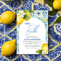 Ducha de novia de ciao bella limón azul italiano